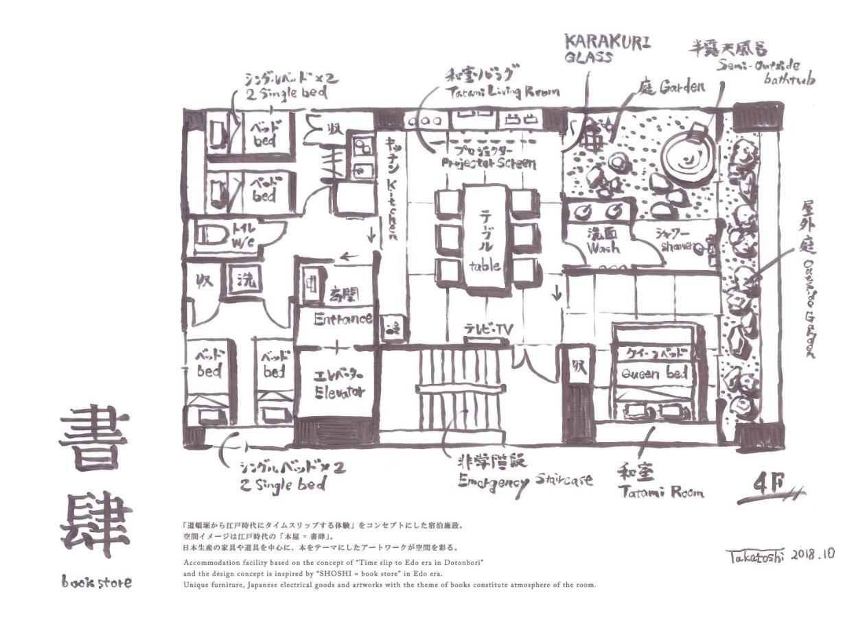 Konjaku-So Dotonbori Garden Spa Stay Osaka Exterior foto
